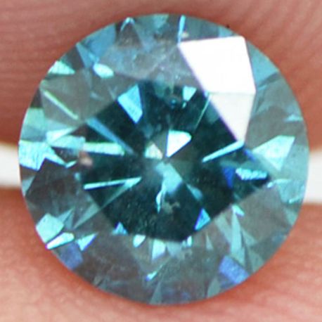 Loose Fancy Blue Round Shape Diamond 0.68 Carat SI2