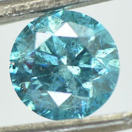 Blue Diamond Loose Round Shaped SI3 0.82 Carat