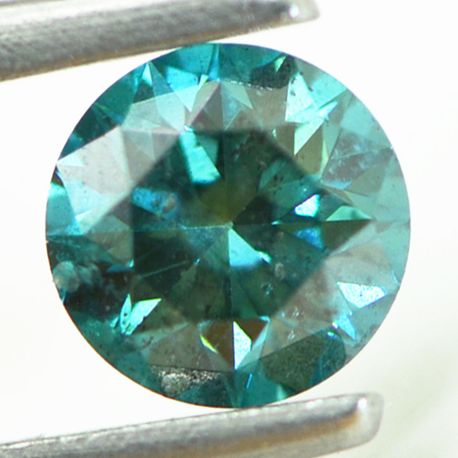 Loose Round Cut Diamond Real Fancy Blue SI1 Certified Natural Enhanced 0.75 Ct