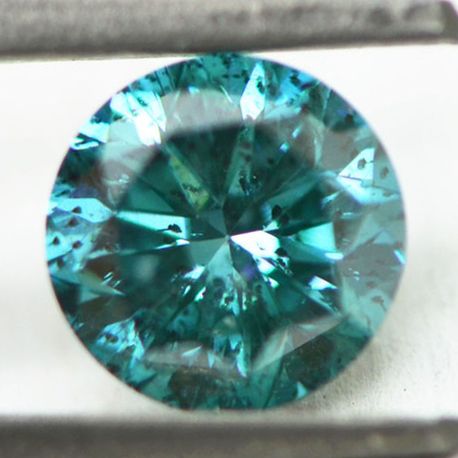 Loose Round Shape Fancy Blue Diamond 0.93 Carat SI2