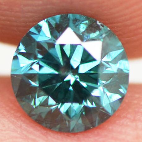Loose Fancy Blue Diamond Round Cut 0.81 Carat 
