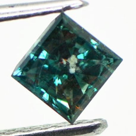 Fancy Blue Princess Diamond 0.75 Carat I1 5.10X4.94 MM