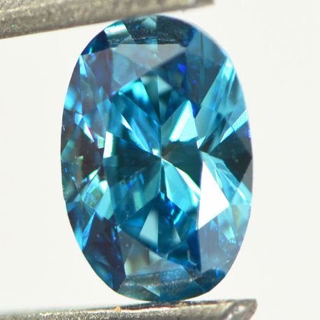 Oval Diamond Fancy Blue Color 0.90 Carat SI2 IGI Certified