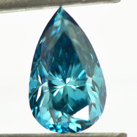 Pear Shape Diamond Fancy Blue Color 0.98 Carat SI2 IGI Certified