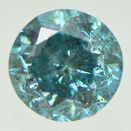 Round Shape Diamond Fancy Blue Color I1 0.77 Carat Certified