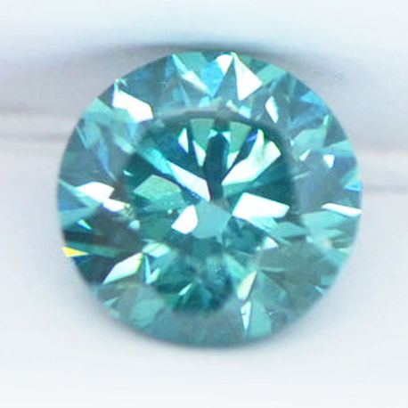 Loose Fancy Turquoise Round Diamond 0.90 Carat VS2