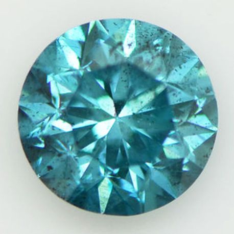 Loose Round Diamond Fancy Blue 0.91 Carat SI2