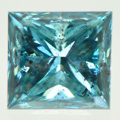 Princess Cut Diamond Fancy Blue SI2 0.90 Carat