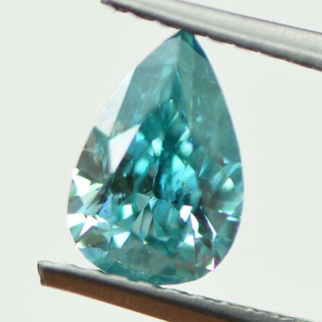 Blue Pear Shape Diamond 0.86 Carat VS2