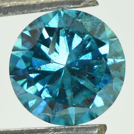 Round Shape Diamond Fancy Blue SI1 0.90 Carat Certified