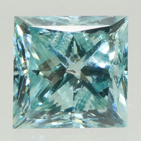 Loose Princess Cut Diamond Fancy Blue Color 0.92 Carat VS2