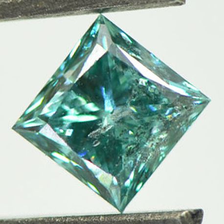Loose Fancy Blue Princess Diamond 0.80 Carat SI3