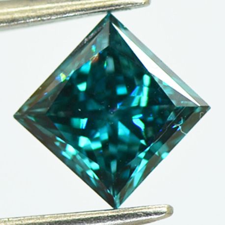 Princess Diamond Loose Fancy Blue 0.97 Carat VS1