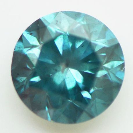 Loose Round Shape Fancy Blue Diamond 0.78 Carat 