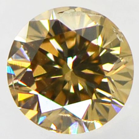 Round Cut Diamond Fancy Brown IGI Certified 0.46 Carat SI2