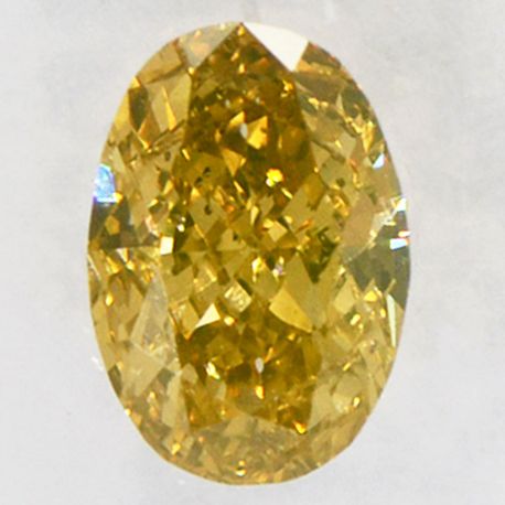 Oval Cut Diamond Natural Fancy Brown Yellow 0.44 Carat VS2 IGI Certificate