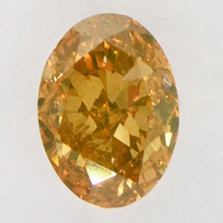 Oval Diamond Natural Fancy Brown Color 0.36 Carat I1 IGI Certificate