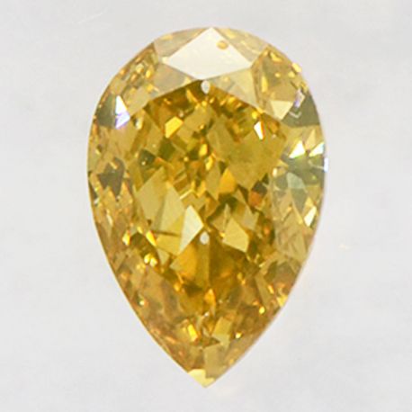 Pear Shape Diamond Fancy Yellow Brown 0.36 Carat SI2 IGI Certificate