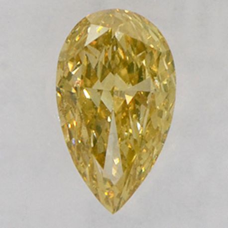 Pear Shape Diamond Fancy Brown Yellow 0.38 Carat VS2 IGI Certificate