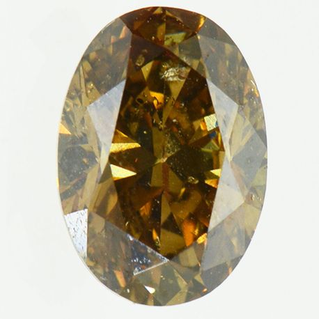 Oval Shaped Diamond Fancy Brown Color Loose 2.01 Carat SI1