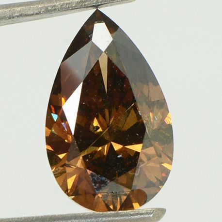 Pear Shape Diamond Fancy Brown Color 3.51 Carat SI1