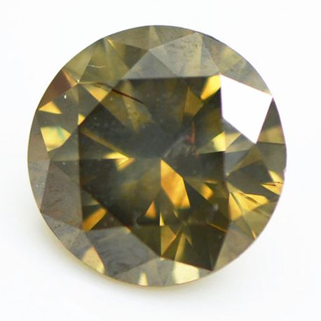 Round Diamond Fancy Champagne Color 2.61 Carat SI1