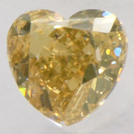 Heart Diamond Fancy Brown Color 0.52 Carat SI2 IGI Certificate