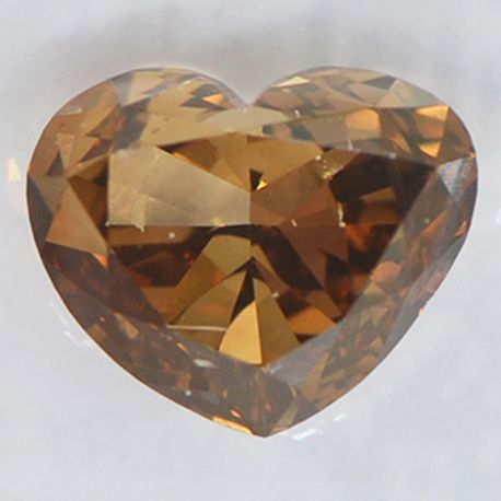 Heart Diamond Natural Brown Color 2.11 Carat SI1 IGI Certified