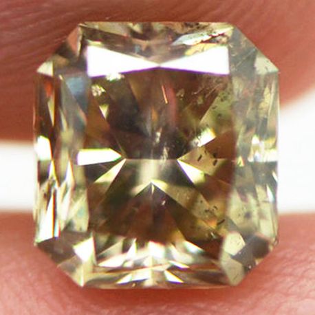 Loose Radiant Diamond Natural Fancy Champagne 2.01 Carat SI1