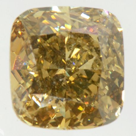 Cushion Cut Diamond Fancy Brown Color 1.51 Carat I2 GIA Certificate