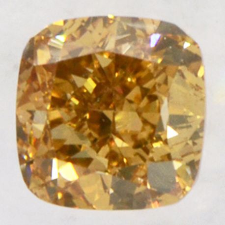 Cushion Cut Diamond Fancy Orangy Brown 0.78 Carat VS2 IGI Certificate