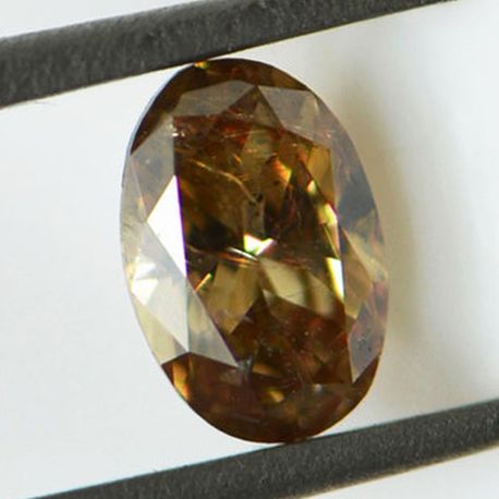 Oval Cut Diamond Loose Fancy Brown 0.62 Carat SI2