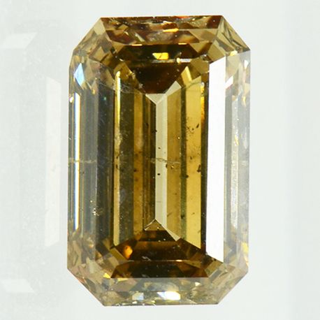 Emerald Cut Diamond Fancy Brown 4.33 Carat SI1 