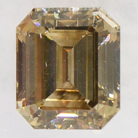 Emerald Diamond Fancy Brown Color 1.37 Carat SI1 IGI Certificate