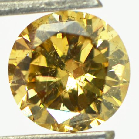 Round Diamond Fancy Champagne 1.37 Carat SI1