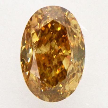 Oval Diamond Natural Fancy Orange Brown 0.51 Carat SI1 IGI Certified