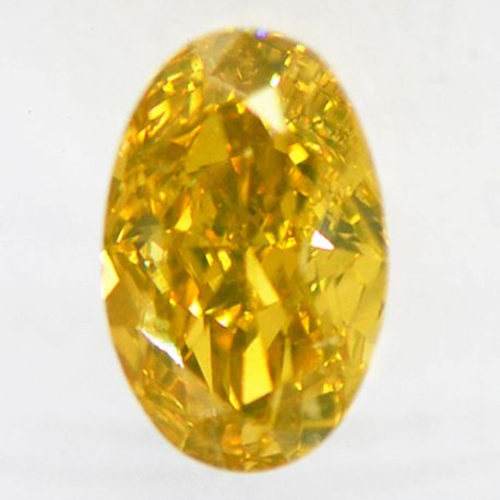 Oval Diamond Fancy Yellow Brown 0.61 Carat VS2 IGI Certificate