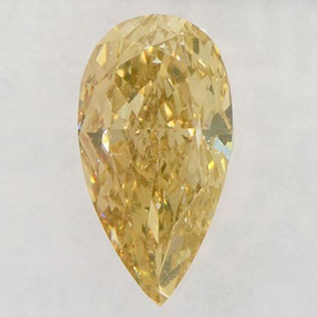 Yellow-Brown Pear Shape Diamond 0.74 Carat VS2 IGI Certificate