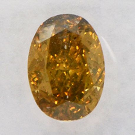 Oval Cut Diamond Natural Fancy Brown Color 0.60 Carat SI2 IGI Certificate