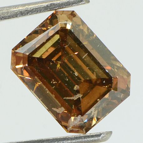 Emerald Cut Diamond Fancy Brown 3 Carat SI1