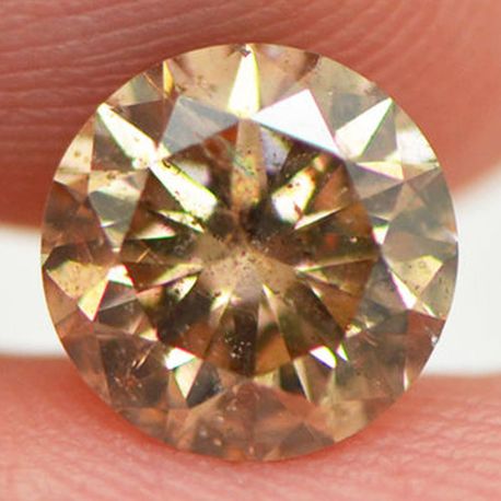 Round Diamond Fancy Champagne 1.60 Carat SI1