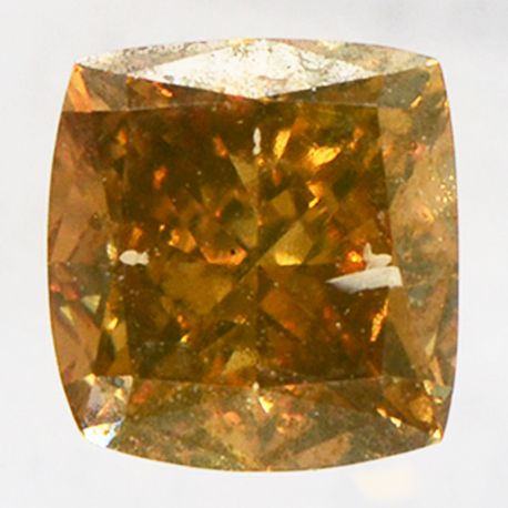 Cushion Cut Diamond Natural Fancy Brown 0.58 Carat I1 IGI Certificate