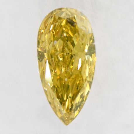 Pear Shape Diamond Natural Fancy Yellow Brown 0.53 Carat SI2 IGI Certificate