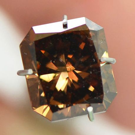Radiant Cut Diamond Fancy Brown Color 3.19 Carat VS2