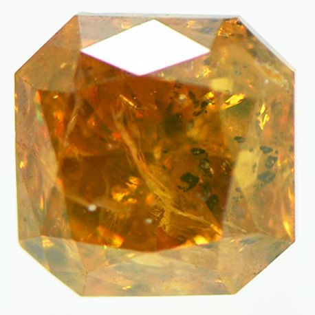 Radiant Diamond Natural Fancy Brownish Orange 1.63 Carat I1