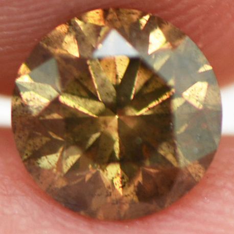 Loose Brown Diamond Round Shaped Fancy Color 1.01 Carat SI2 Certified Natural