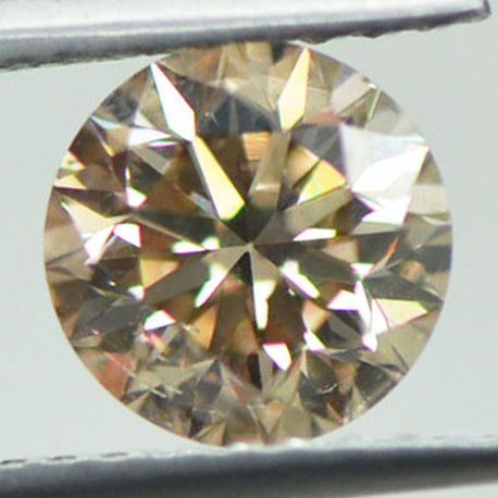 Round Cut Diamond Natural Champagne Color 1.20 Carat VS2