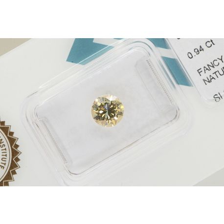 Round Diamond Natural Fancy Brown 0.94 Carat SI1 IGI Certificate