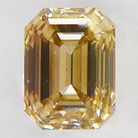 Brown Emerald Cut Diamond Natural 1.22 Carat SI1 IGI Certificate