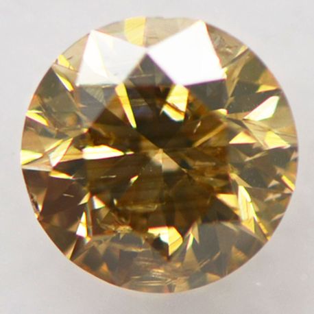 Round Cut Diamond Fancy Greyish Brown 1.01 Carat I1 IGI Certificate
